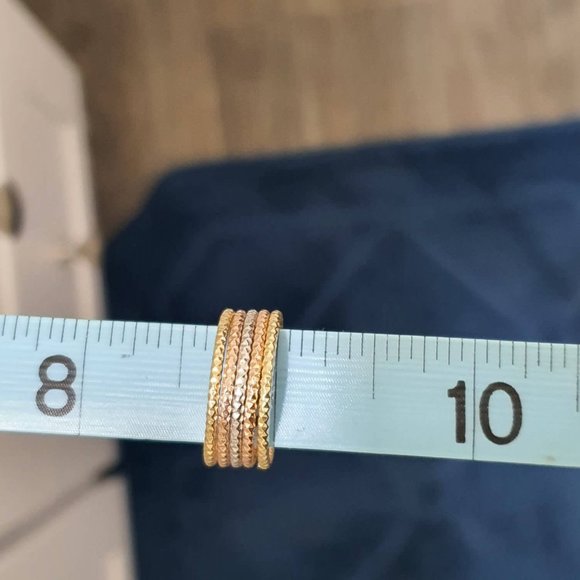 Textured stack Rings - Picture 11 of 15